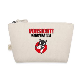 VORSICHT! KAMPFKATZE! - KARATE - JUDO - JAPAN - Bio-Täschchen - Natur - Vorne