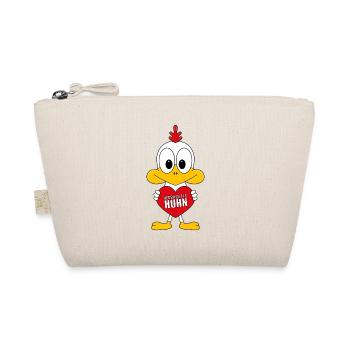 VERRÜCKTES HUHN - LIEBE - TIERISCH - VERLIEBT - Bio-Täschchen - Natur - Vorne