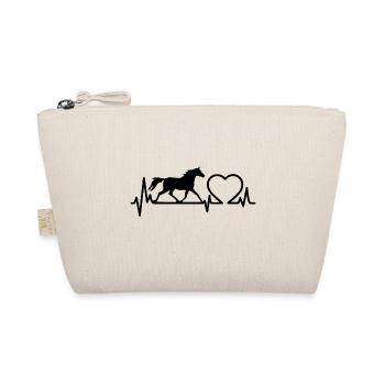 HERZSCHLAG - LIEBE - PFERD - PONY - REITEN - Bio-Täschchen - Natur - Vorne