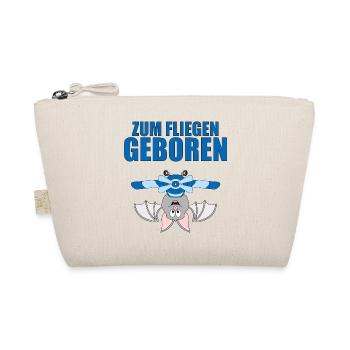 ZUM FLIEGEN GEBOREN - FLUGHUND - PILOT - FLUGZEUG - Bio-Täschchen - Natur - Vorne