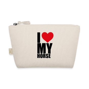 I LOVE MY HORSE - PFERD - PONY - LIEBE - Bio-Täschchen - Natur - Vorne