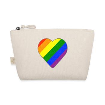 Rainbow Heart - Organic Pouch - nature - Front