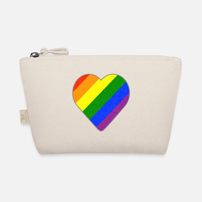 Regenbogen Herz Bio-Täschchen