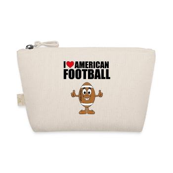 I LOVE AMERICAN FOOTBALL - SPORT - Bio-Täschchen - Natur - Vorne