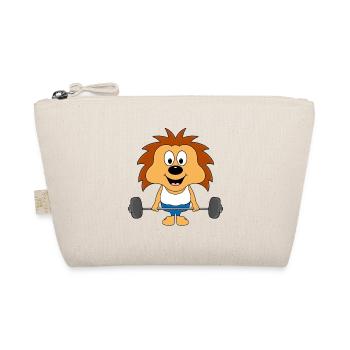 IGEL - FITNESS - SPORT - GEWICHTHEBER - TIER - Bio-Täschchen - Natur - Vorne