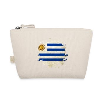 Uruguay Klecks Flaggen Design - Bio-Täschchen - Natur - Vorne