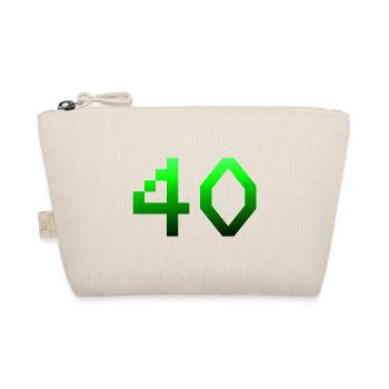 geburtstagsgeschenk, 40 Pixelgrafik - Bio-Täschchen - Natur - Vorne