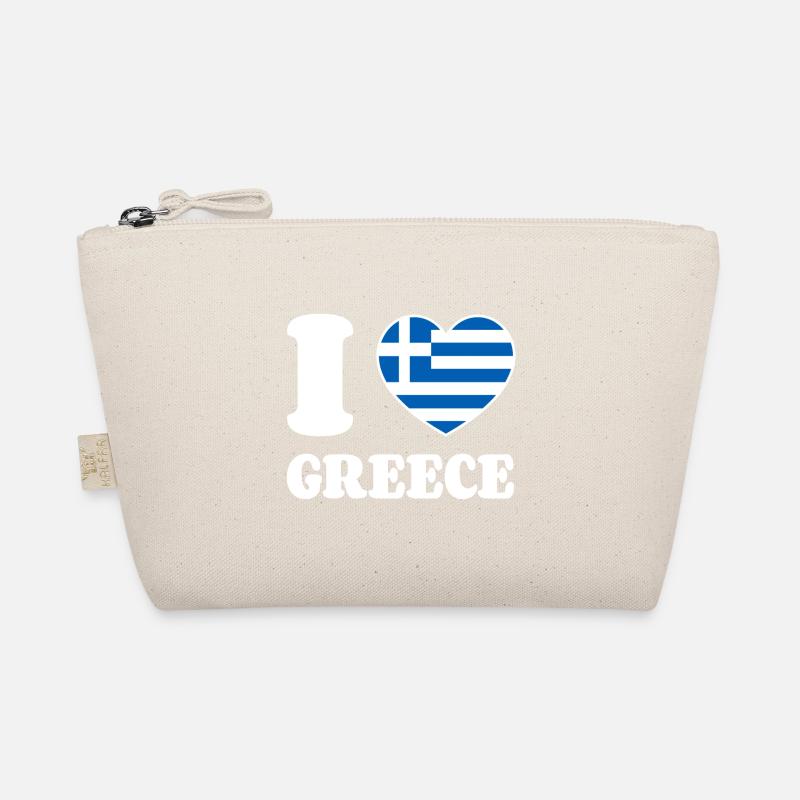 J’aime la Grèce Grèce Drapeau grec Cœur Trousse biologique
