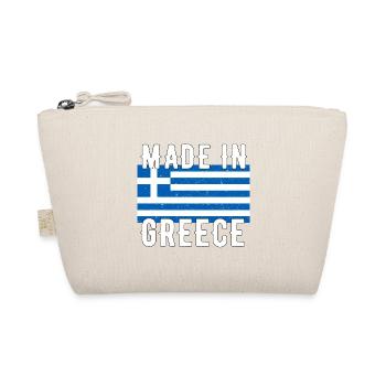 Made In Greece Griechische Flagge Retro Vintage - Bio-Täschchen - Natur - Vorne
