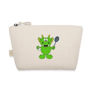 DRACHE - FEDERBALL - SPORT - BADMINTON - TIER - Bio-Täschchen - Natur - Vorne