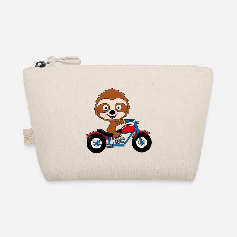 FAULTIER - MOTORRAD - BIKER - TIER - TIERISCH - Bio-Täschchen - Natur
