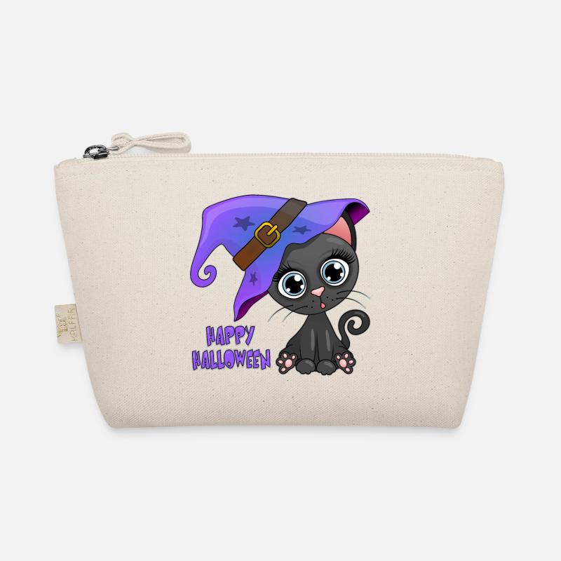 Adorable chaton d'Halloween Trousse biologique