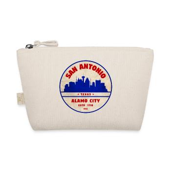 San Antonio Skyline Retro Badge - Organic Pouch - nature - Front