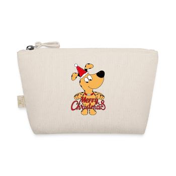 HUND - WEIHNACHTEN - MERRY CHRISTMAS - KIND - BABY - Bio-Täschchen - Natur - Vorne