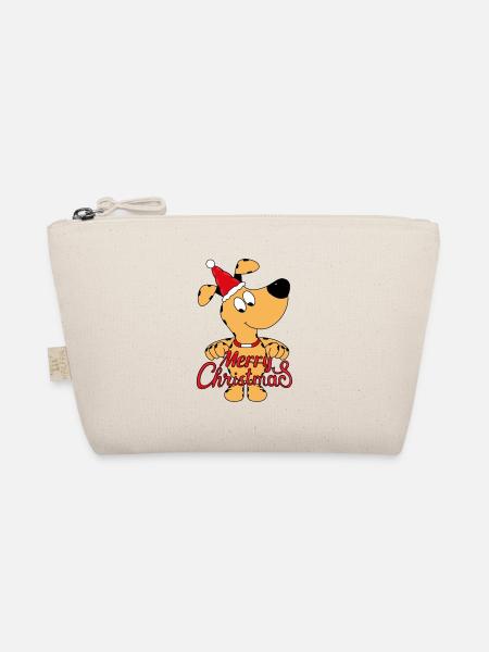 HUND - WEIHNACHTEN - MERRY CHRISTMAS - KIND - BABY - Bio-Täschchen - Natur