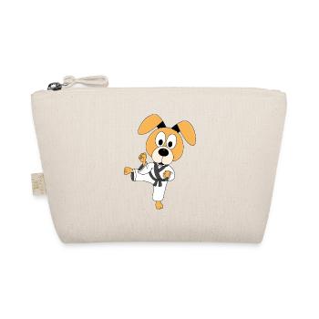 KARATE - HUND - SELBSTVERTEIDIGUNG - KIND - BABY - Bio-Täschchen - Natur - Vorne