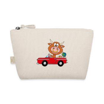 BULLE - RIND - STIER - KUH - WELTENBUMMLER - AUTO - Bio-Täschchen - Natur - Vorne