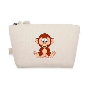 AFFE - TIER - KIND - BABY - TIERISCH - Bio-Täschchen - Natur - Vorne