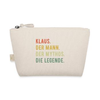 Klaus Vorname Der Mann Der Mythos Die Legende - Bio-Täschchen - Natur - Vorne
