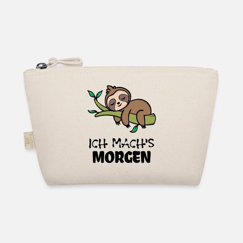 Sloth Sleeping Mammal Animal Statement Lazy Organic Pouch