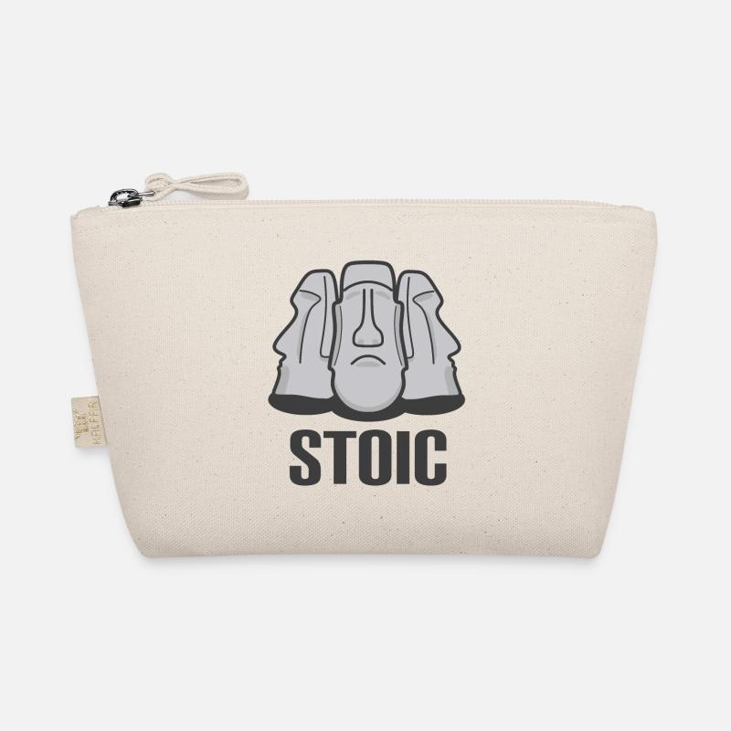 Stoic Stoicism Moai Easter Island Statues Organic Pouch