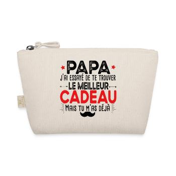 Papa Père Papou Cadeau Vintage T-shirt Mug - Trousse biologique - nature - Devant