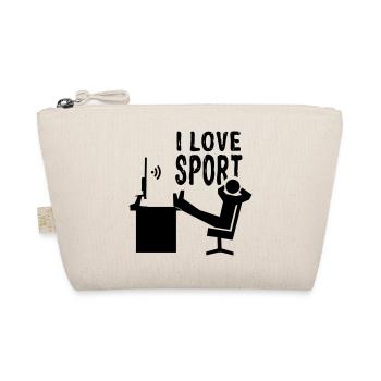 Lazy i love Sport | Füsse hochlagern - Bio-Täschchen - Natur - Vorne