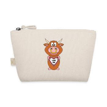 STIER - BULLE - KUH - RIND - I LOVE YOU - LIEBE - Bio-Täschchen - Natur - Vorne