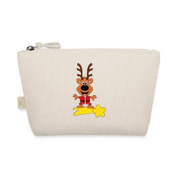 STERNSCHNUPPE - WEIHNACHTEN - RENTIER - REH - TIER - Bio-Täschchen - Natur - Vorne