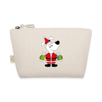 WEIHNACHTEN - HUND - GESCHENKE - WEIHNACHTSMANN - Bio-Täschchen - Natur - Vorne