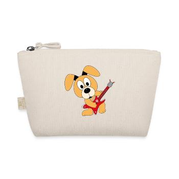 GITARRE - MUSIK - HUND - TIERISCH - KIND - BABY - Bio-Täschchen - Natur - Vorne