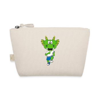 LAUFEN - SPORT - DRACHE - KIND - BABY - FUN - Bio-Täschchen - Natur - Vorne