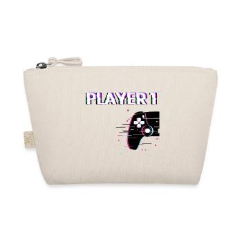 Spieler 1 Glitch Humor Geschenk Gamer Paar Liebe - Bio-Täschchen - Natur - Vorne