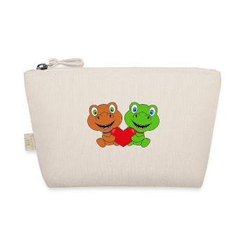 DINOS - DINOSAURIER - LIEBE - LOVE - KIND - BABY - Bio-Täschchen - Natur - Vorne