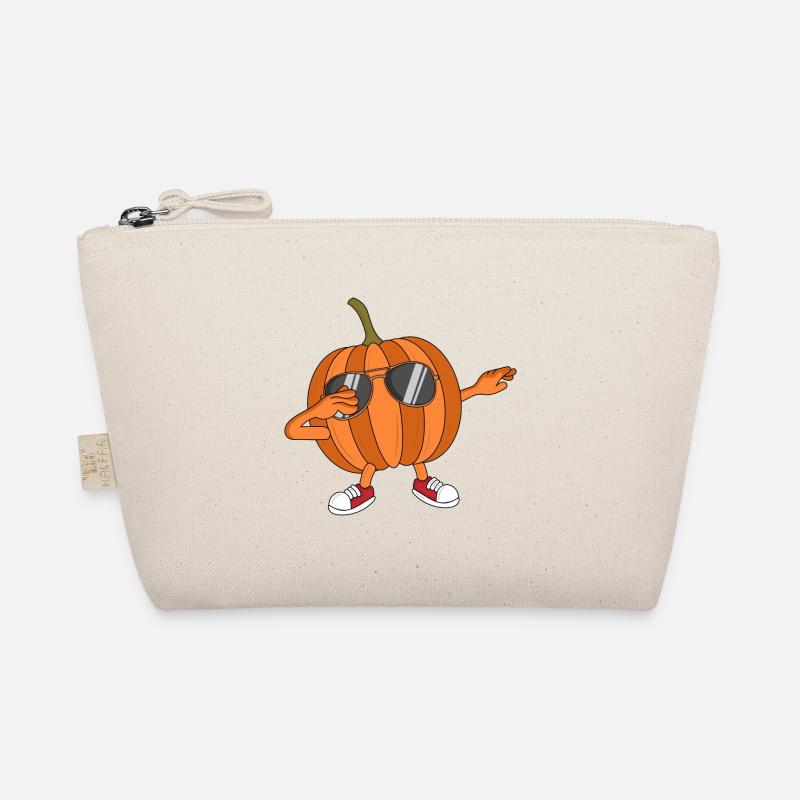 Funny Halloween Pumpkin, Dabbing Pumpkin Lantern - Organic Pouch - nature