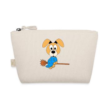 HUND - HEXE - HALLOWEEN - TIER - KIND - BABY - Bio-Täschchen - Natur - Vorne