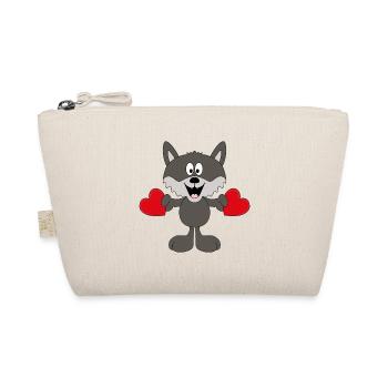 WOLF - LIEBE - LOVE - TIER - KIND - BABY - Bio-Täschchen - Natur - Vorne