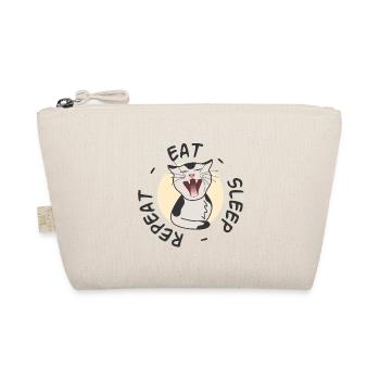 Cat Life : EAT SLEEP REPEAT funny cute cat - Organic Pouch - nature - Front