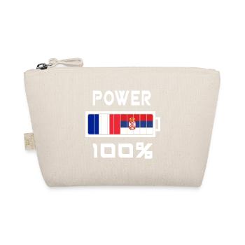 Serbia and France Power 100% - Organic Pouch - nature - Front