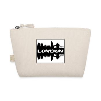 London England Skyline Silhouette Reisesouvenir - Bio-Täschchen - Natur - Vorne