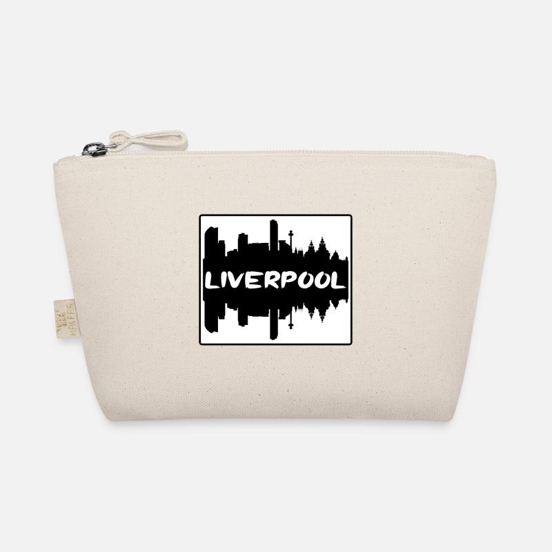 Liverpool England Skyline Silhouette Reisesouven - Bio-Täschchen - Natur