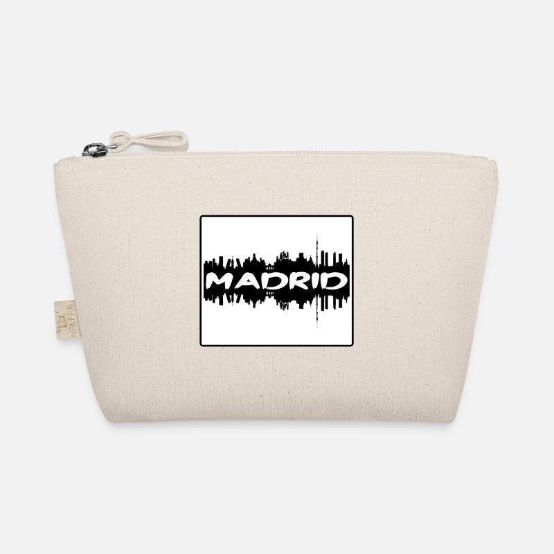 Madrid Espagne Skyline Silhouette Souvenir de Voyage Trousse biologique