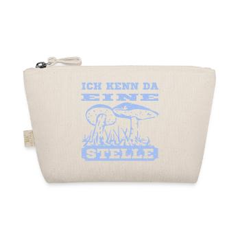 Pilz Design mit Spruch - Bio-Täschchen - Natur - Vorne