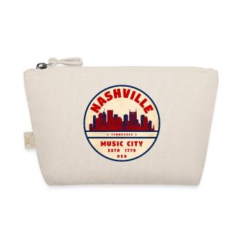 Nashville Music City Retro Seal - Organic Pouch - nature - Front