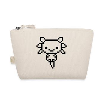 Axolotl Pixelart - Bio-Täschchen - Natur - Vorne