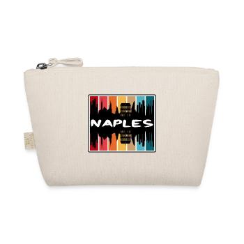 Naples Italy Skyline Silhouette Travel Souvenir - Organic Pouch - nature - Front