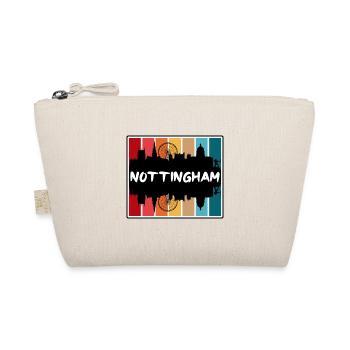 Nottingham England Skyline Silhouette Travel Souve - Organic Pouch - nature - Front