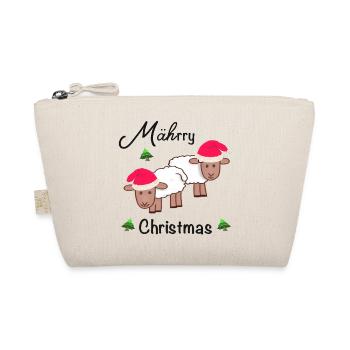 Merry Christmas, MÄHrry Christmas sheep - Organic Pouch - nature - Front