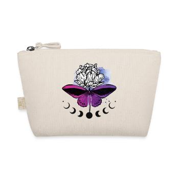 Moon phases Butterfly - purple, pink, butterfly, flower - Organic Pouch - nature - Front
