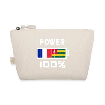 Togo und Frankreich Power 100% - Bio-Täschchen - Natur - Vorne